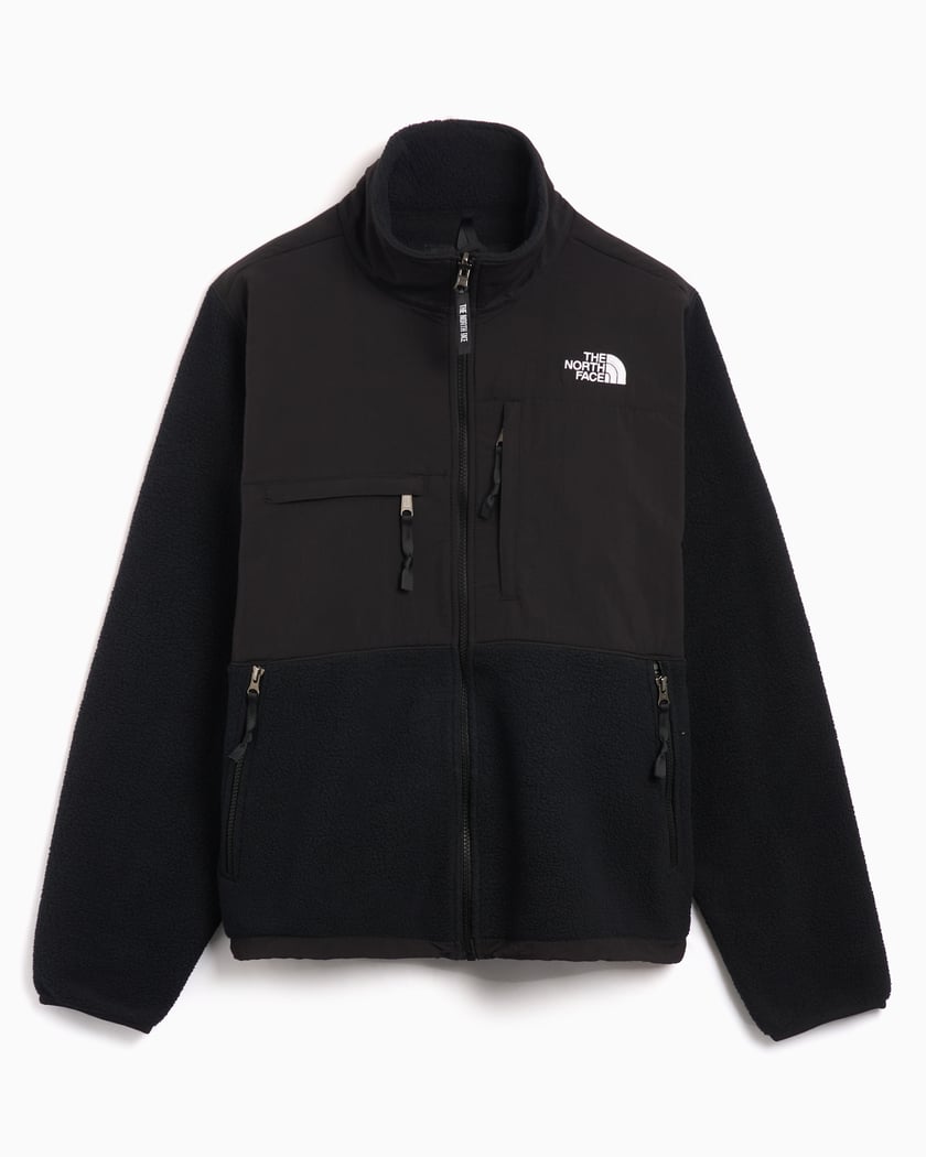 Mens black north face fleece jacket discount