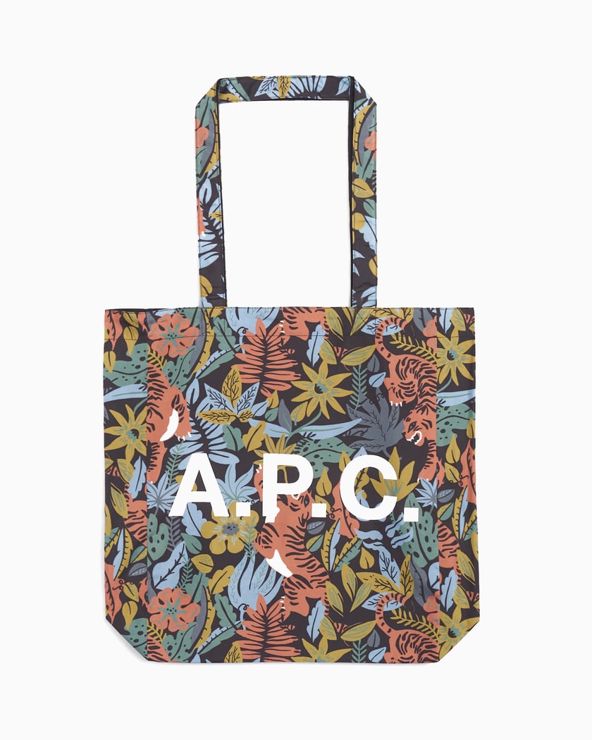 【送料&関税込】A.P.C. Printed Canvas Lou Shopping Bag A.P.C. Lou Unisex Reversible Tote Bag Multi PSAKP-M61892-SAA
