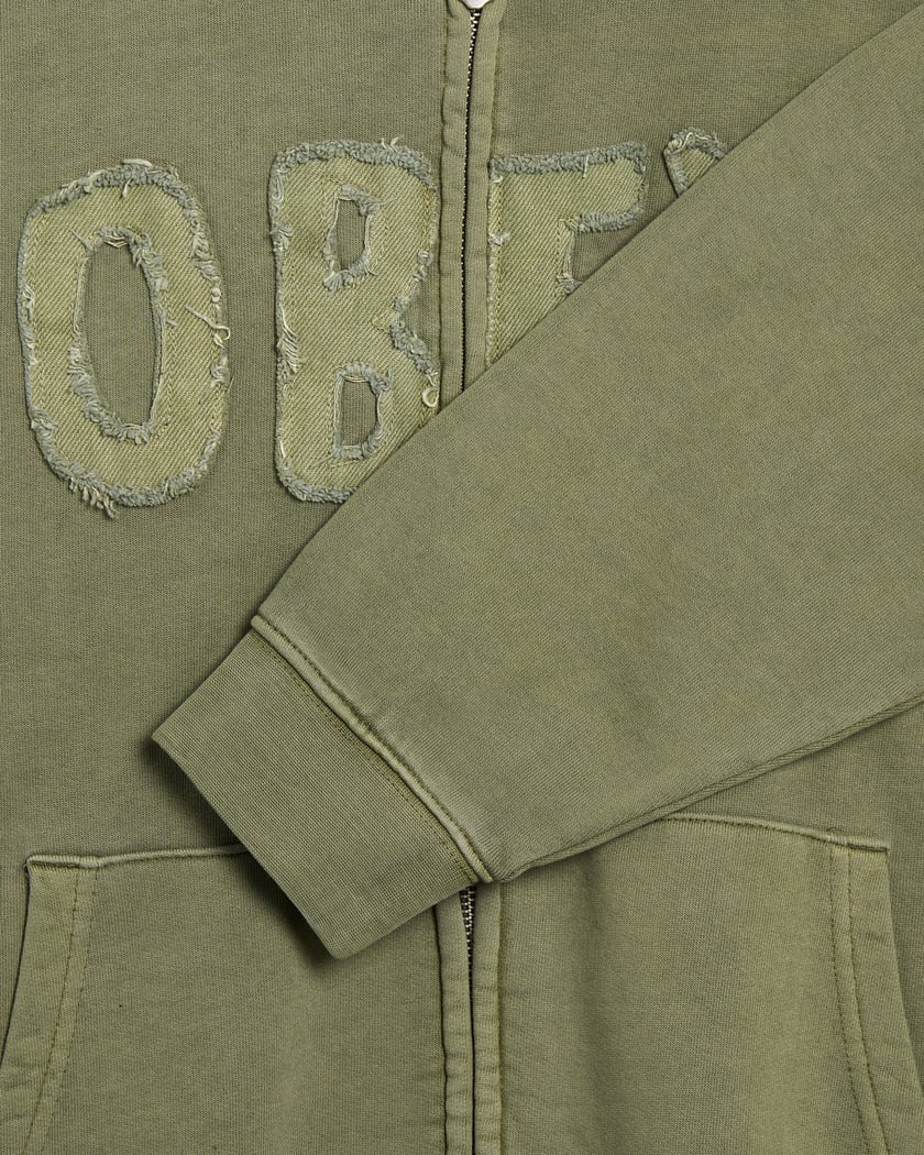 Sweat Zippé Boxy OBEY Clothing Hybrid Faded pour homme Vert