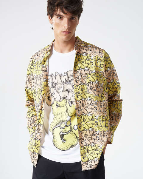 Comme Des Garçons Shirt x Kaws Classic Print Men's Shirt Comme Des Garçons Shirt x Kaws Classic Print Men's Shirt