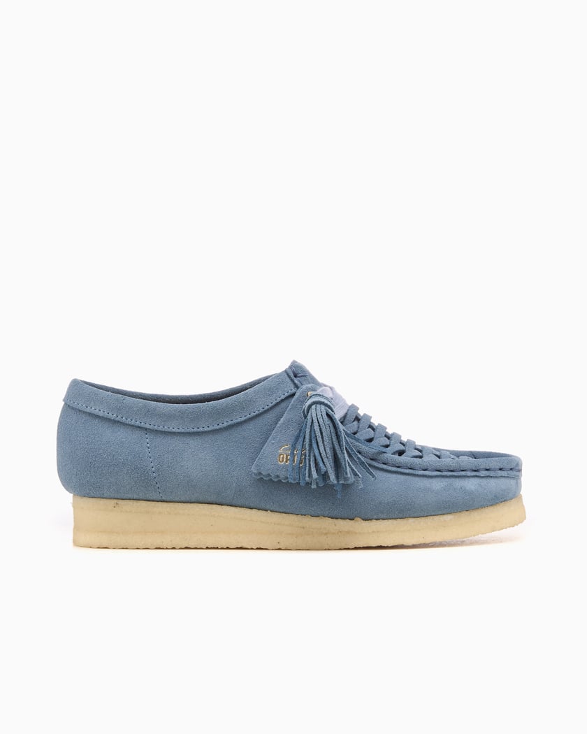 Clarks Wallabee Women's Weave Suede Blue 26180614 | FOOTDISTRICT