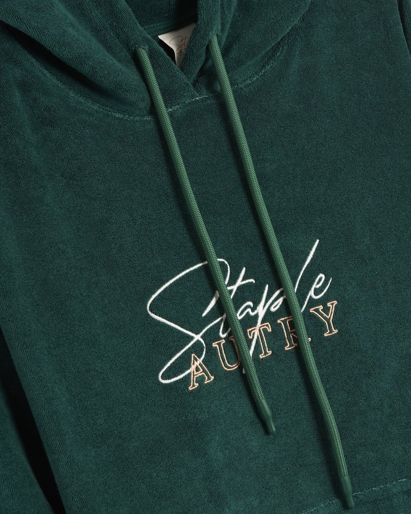 Autry x STAPLE Unisex Chenille Hoodie Green SWJU2729