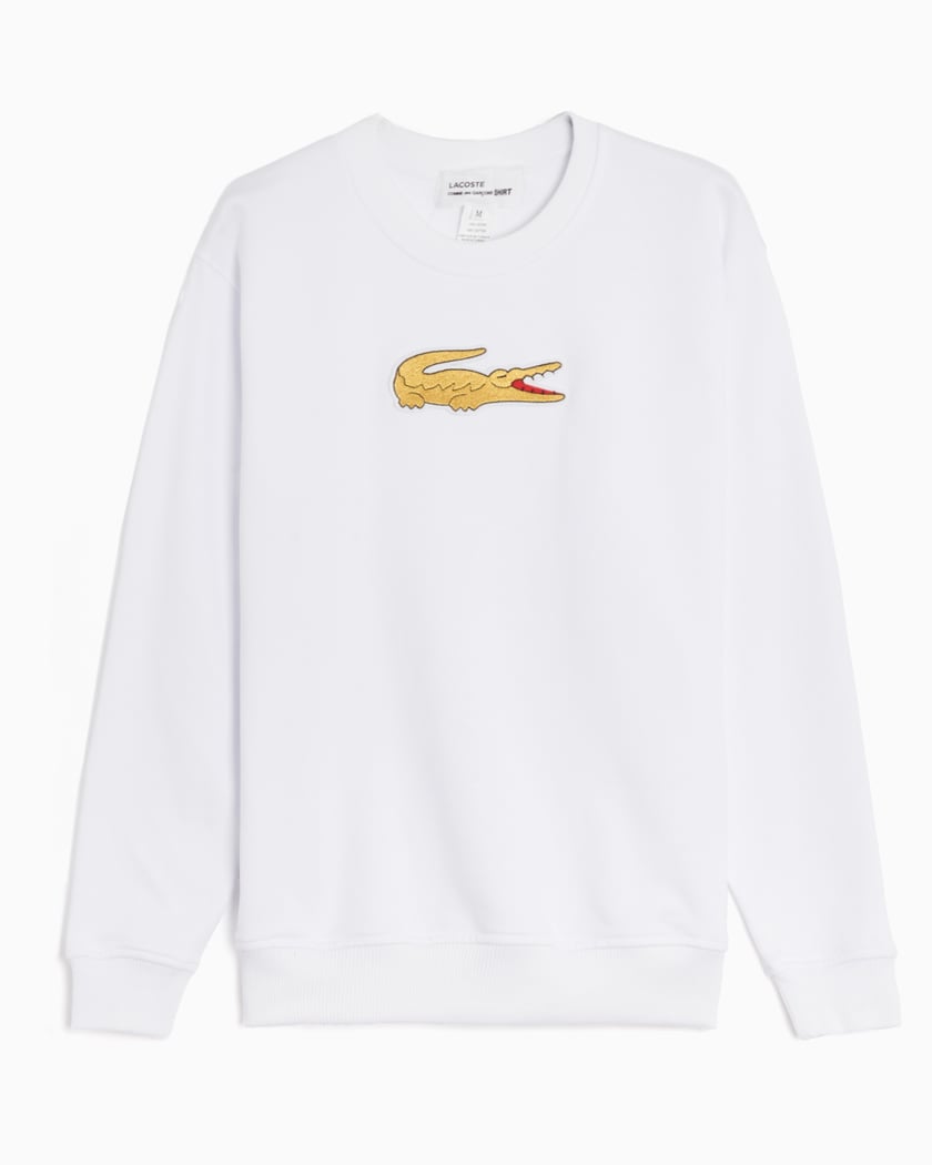 Comme Des Garcons Shirt x Lacoste Men s Knit Sweatshirt WeiB FL T007 W23 2 FOOTDISTRICT