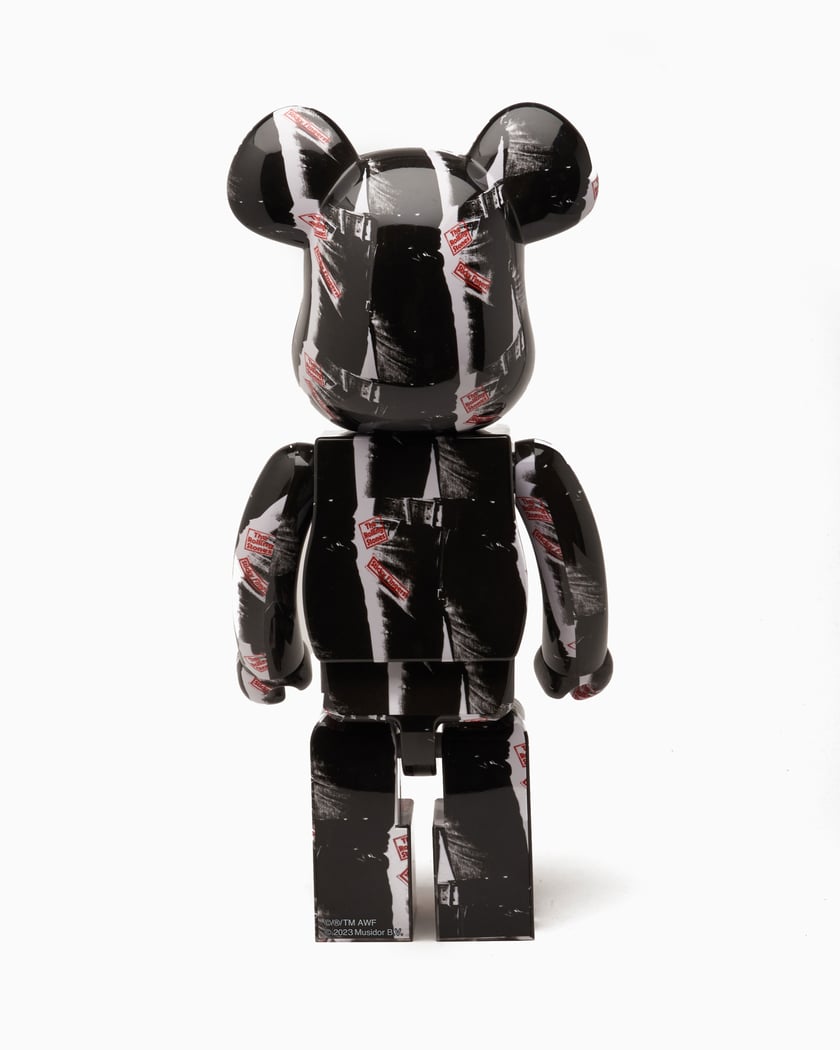 Medicom Toy Be@rbrick Andy Warhol x The Rolling Stones Sticky Fingers 1000%  Black F231000WRS-ASS | FOOTDISTRICT