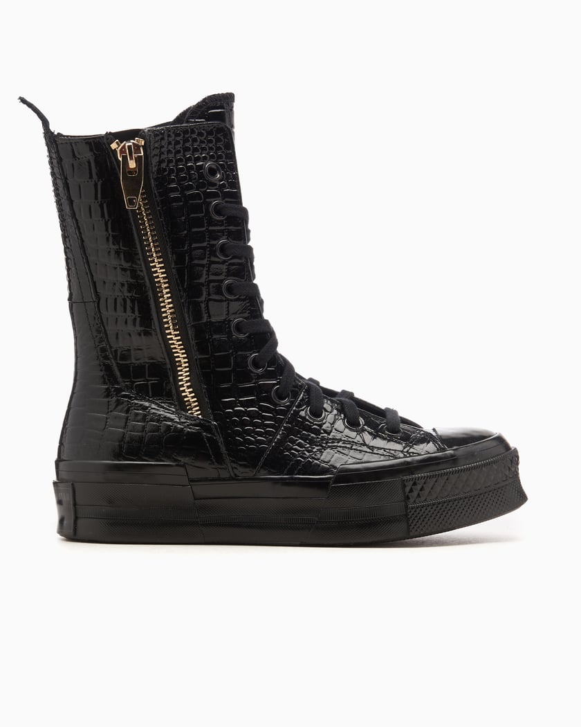 Black leather high top converse womens store