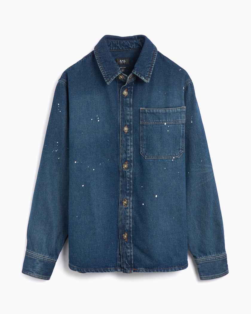 A.P.C Item Logo Men's Sweatshirt Blue COFBQ-H27608-IAK