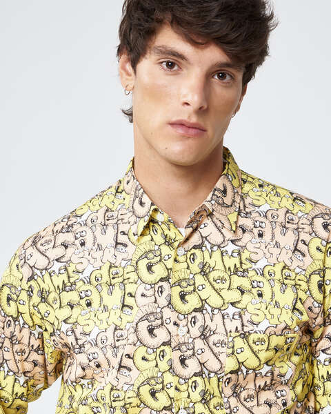 Comme Des Garçons Shirt x Kaws Classic Print Men's Shirt