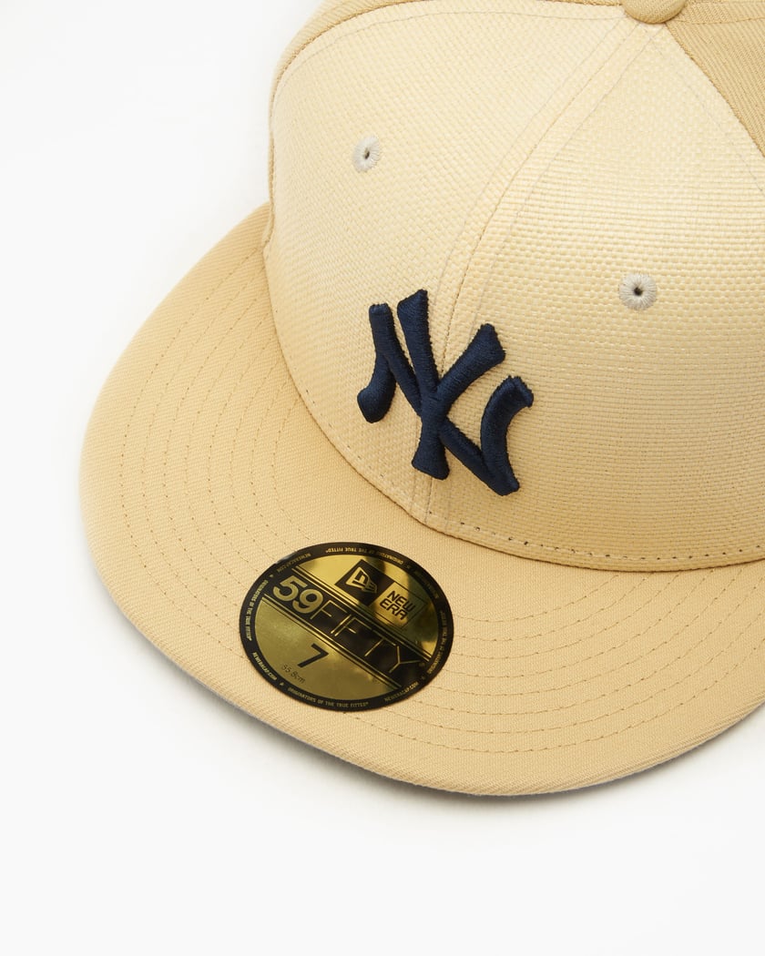 New Era New York Yankees MLB 59FIFTY Unisex Raffia Front Cap Beige 60417748  | FOOTDISTRICT