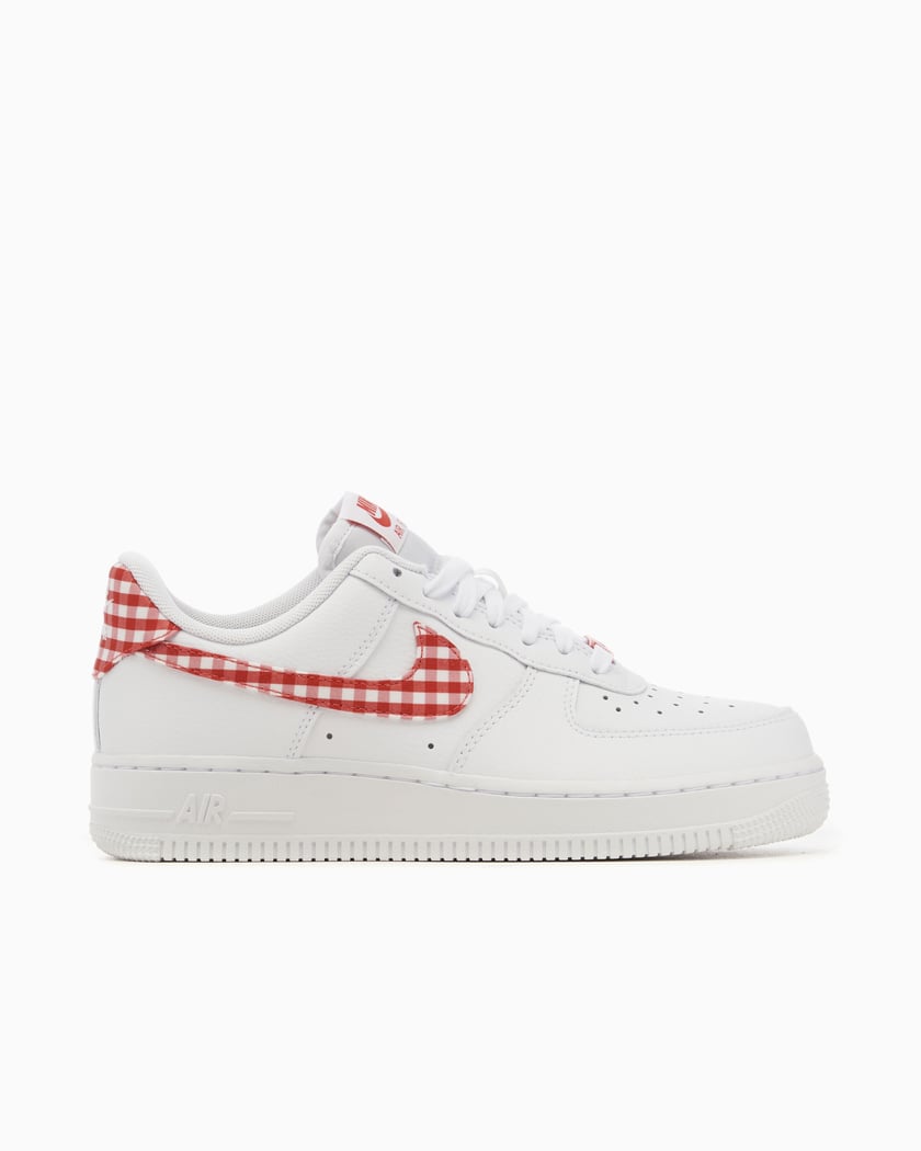 Nike Women Air Force 1 Low Red Gingham White DZ2784 101 FOOTDISTRICT