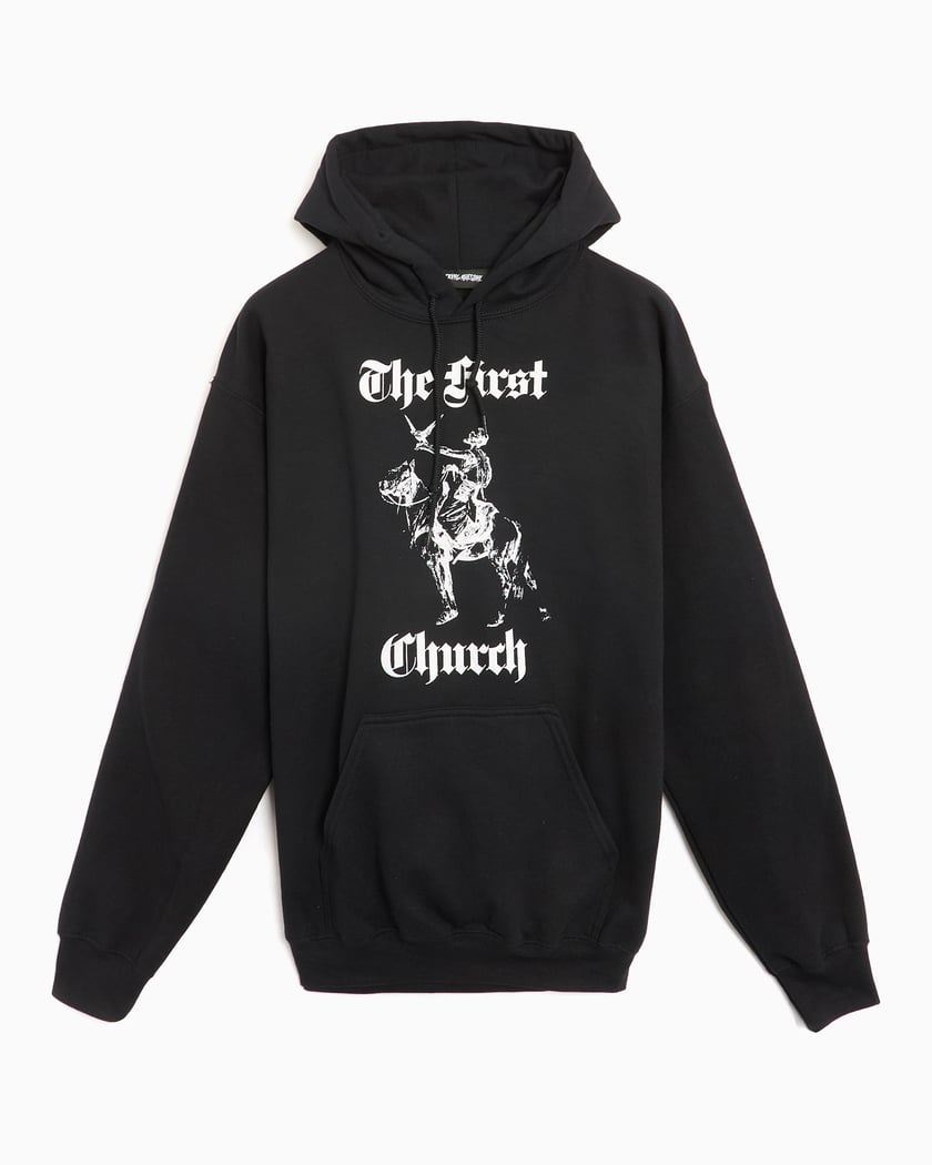 Fucking Awesome The First Church Men's Hoodie Negro PN25490 | FOOTDISTRICT