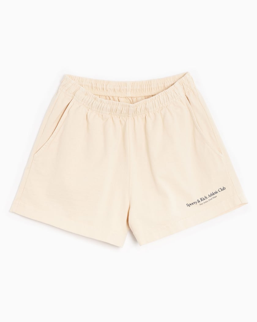ショートパンツ Sporty & Rich Women's ATHLETIC DISCO Shorts SH843CR Sporty & Rich Athletic Club Disco Women's Shorts Beige