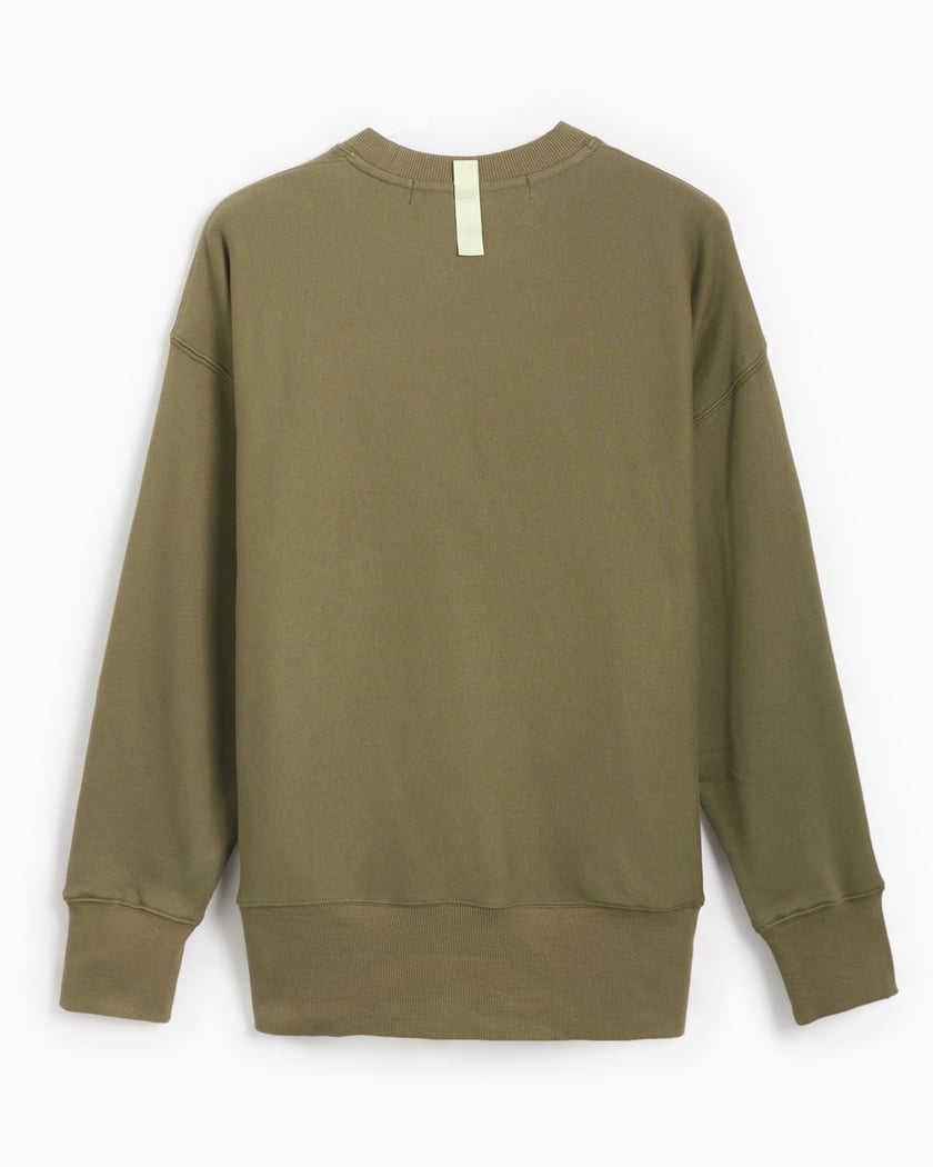 Abc. Hologram Men s French Terry Sweatshirt Grun ABC123SS24CNSS ARMY GREEN FOOTDISTRICT