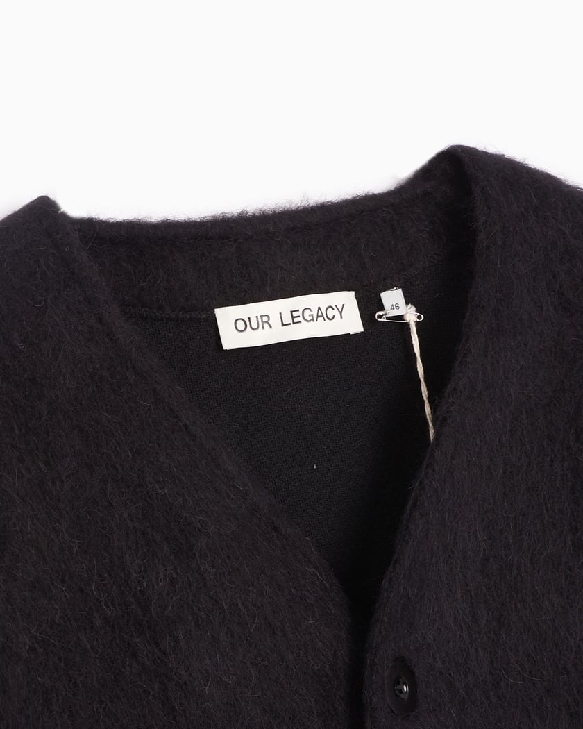 Our Legacy Men's Mohair Cardigan Black M4206CBM | FOOTDISTRICT