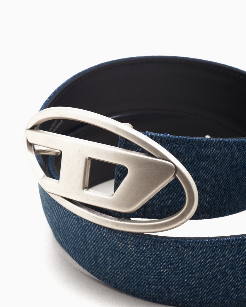 Diesel Oval D Logo B-1DR W Belt Blue X08727-PR413-H3843 Diesel Oval D Logo B-1DR W Belt Blue X08727-PR413-H3843