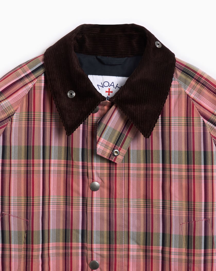 Barbour x Noah Madras Bedale Relaxed Men's Work Jacket Pink