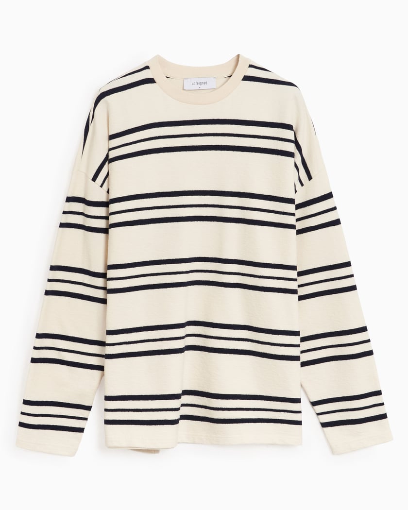 Maglietta a righe Oversize a maniche lunghe unfeigned Terry per