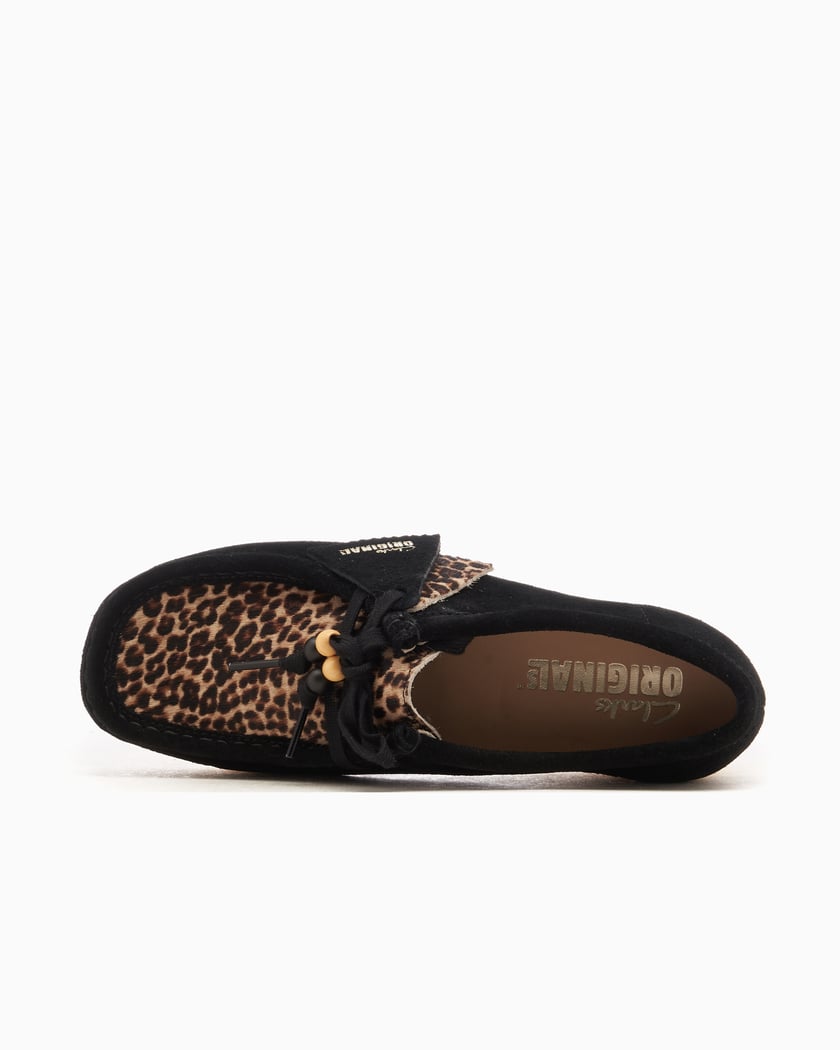 Clarks Women's Wallacraft Bee Leopard Print Women's Shoes Black