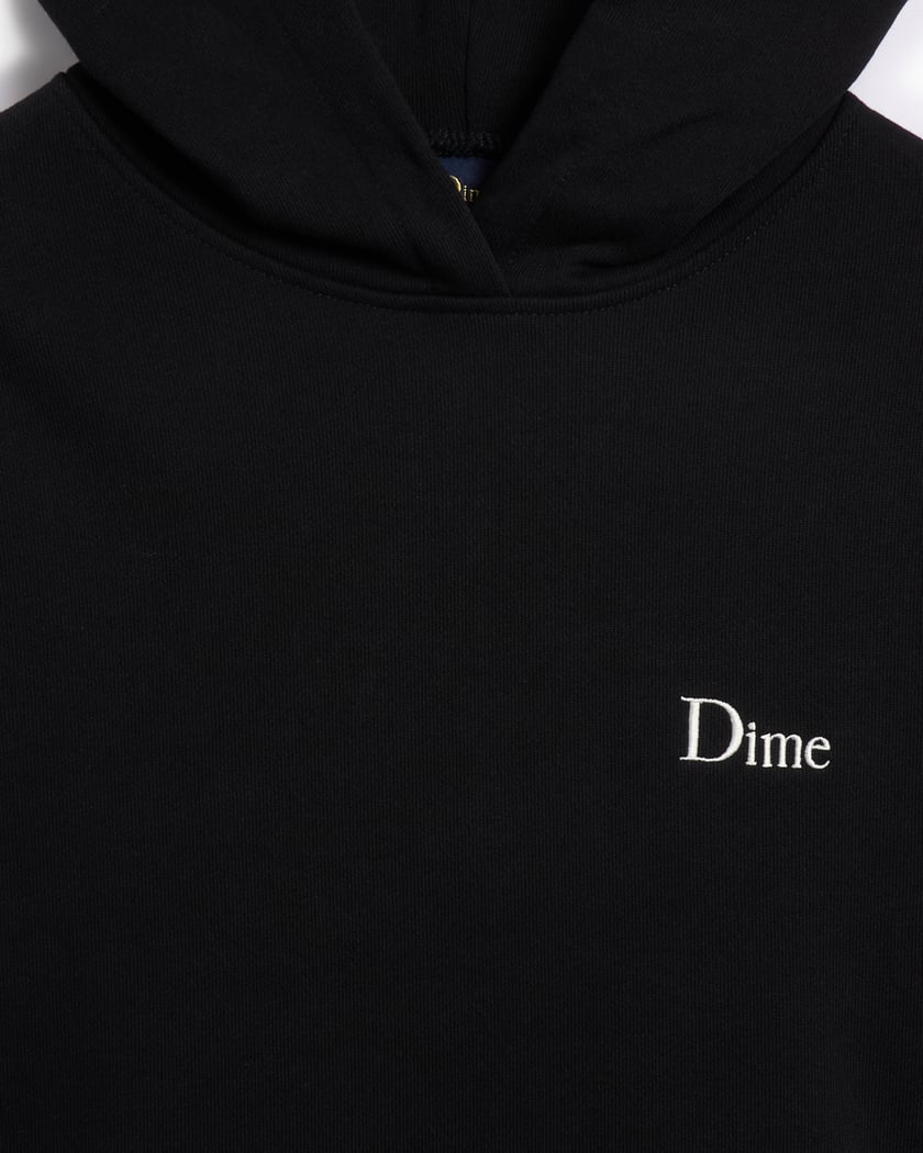 Dime MTL Classic Small Logo Men's Hoodie Black DIMEHO2441BLK