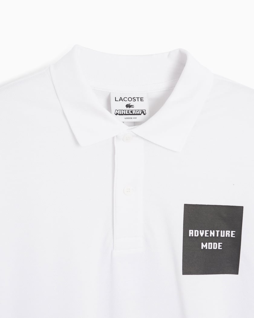 Men's Lacoste LIVE x Minecraft Loose Fit Organic Cotton Polo