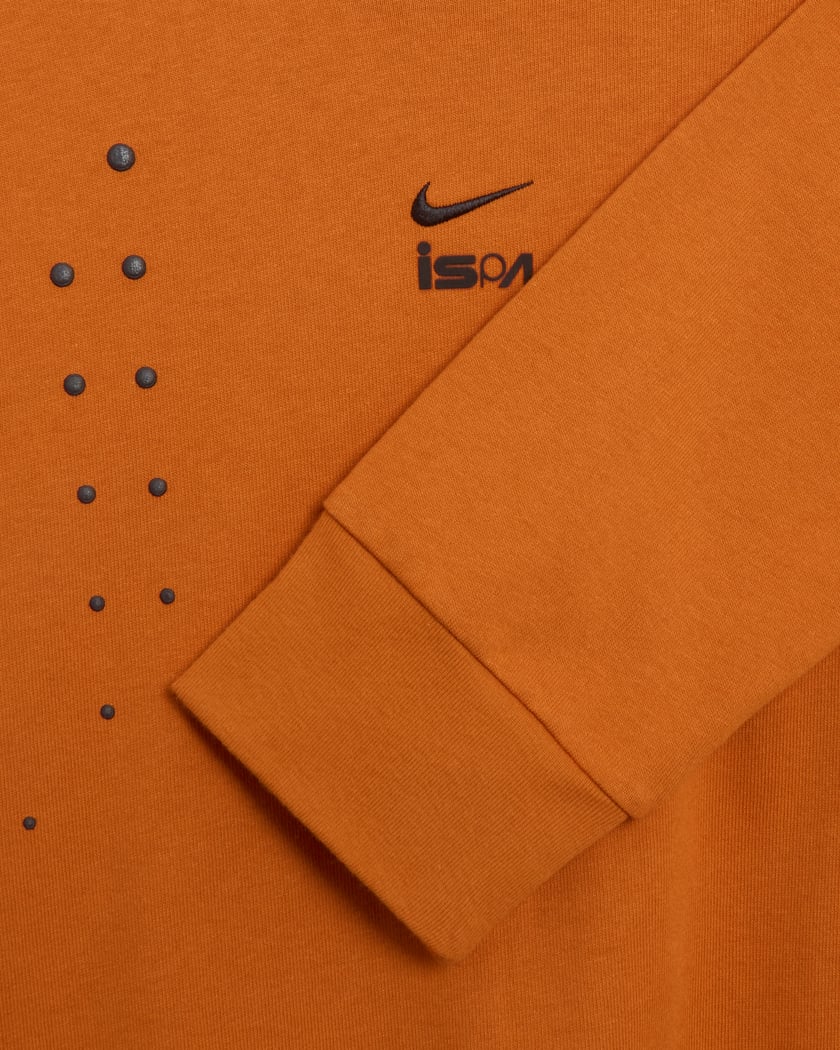 Nike ISPA Unisex Long Sleeve T-Shirt Orange HJ9086-813