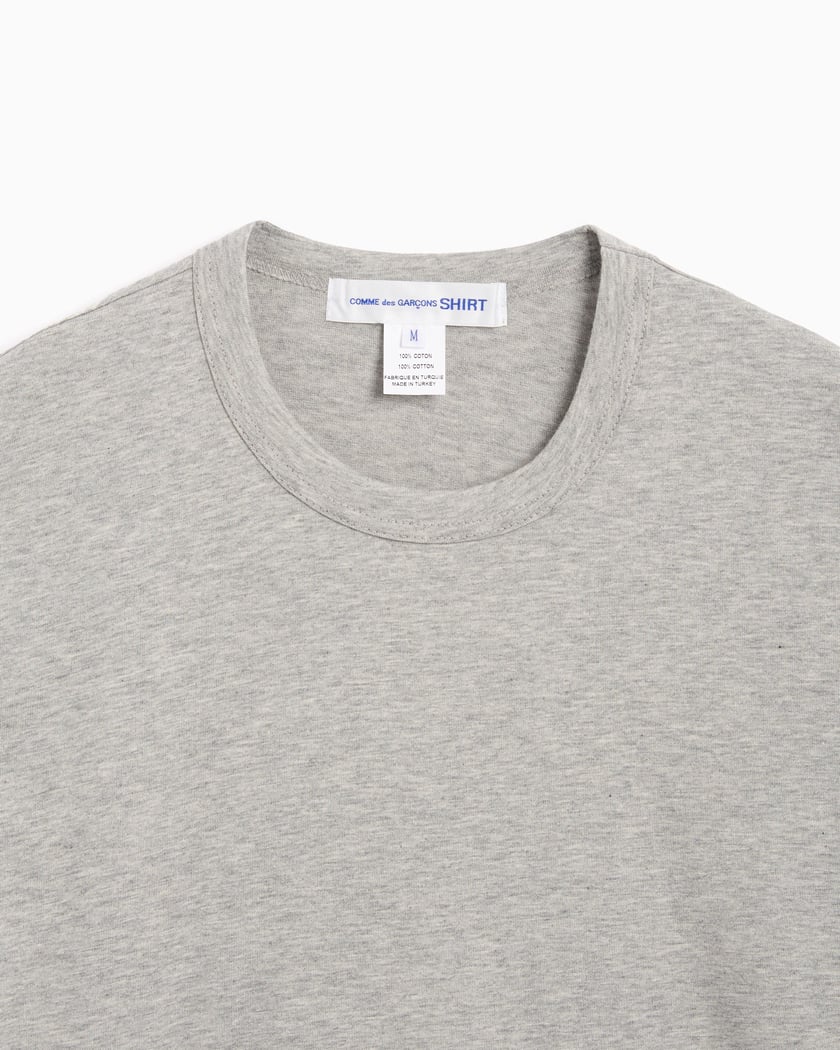 Comme Des Garçons Shirt Men's Knit T-Shirt Gray FM-T012-S24 Comme Des Garçons Shirt Men's Knit T-Shirt Gray FM-T012-S24