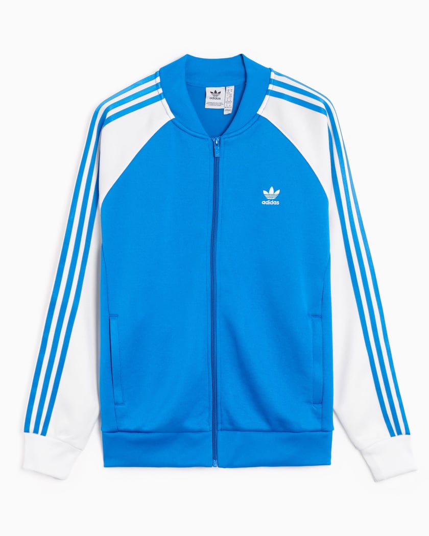 adidas Originals SST Women s Track Jacket Blue White II0718 FOOTDISTRICT