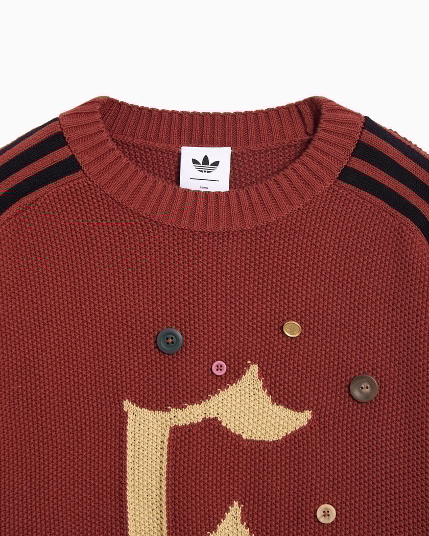 【美品】Song for the mute セーター コットン レッド ボルドー adidas SONG FOR THE MUTE ADI006 SWEATER - Red | Free Shipping with