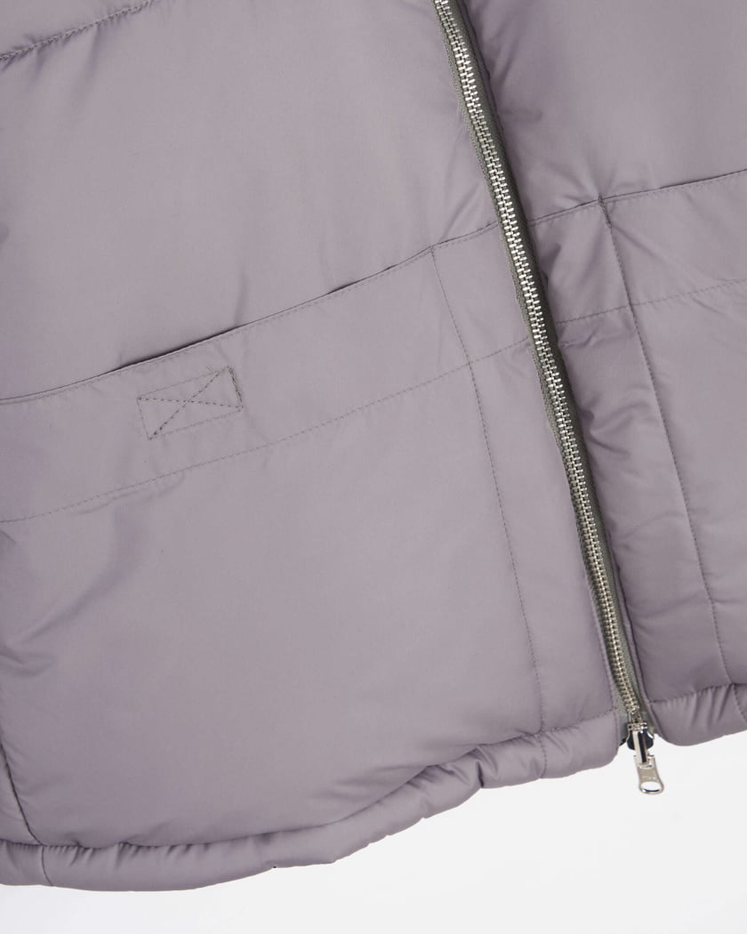 Sage peach skin oversized hooded puffer deals