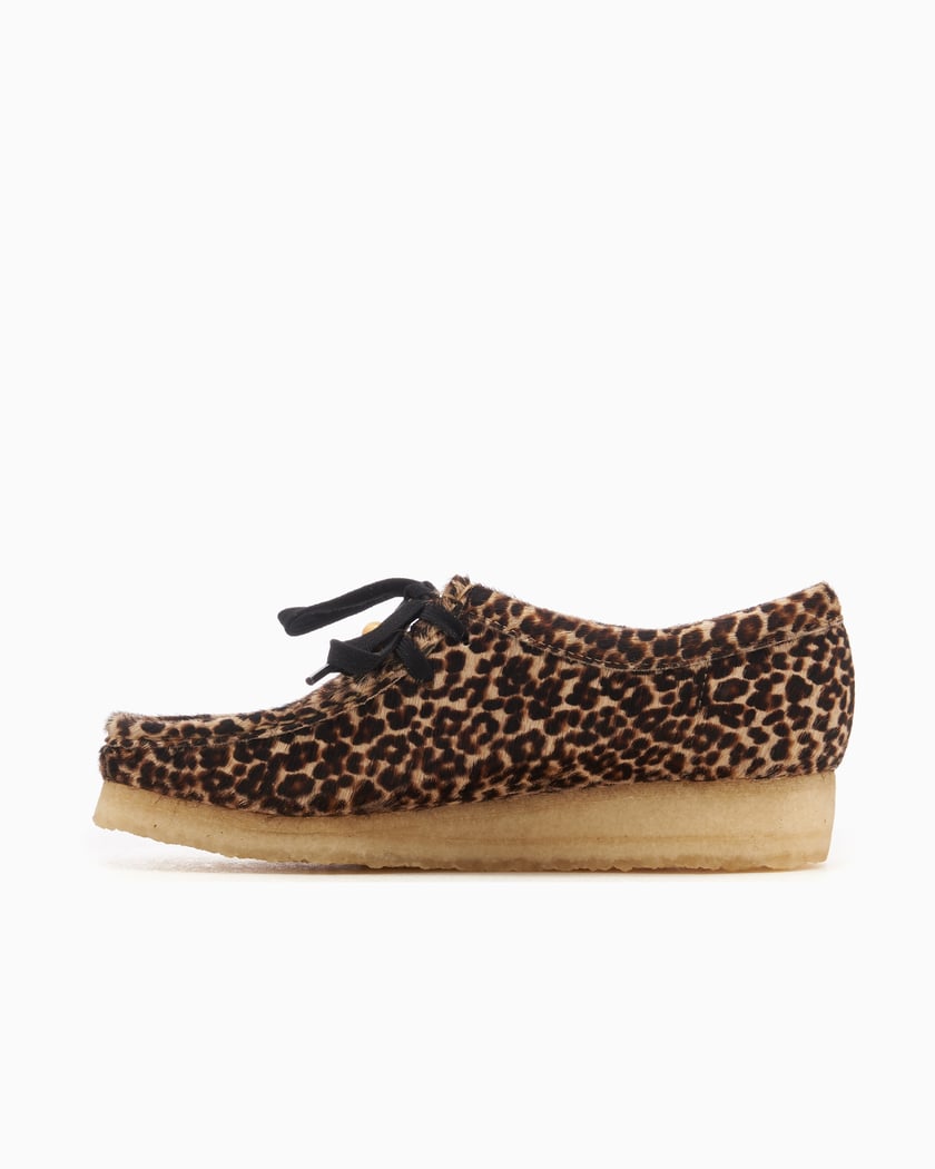 Clarks Women s Wallabee Leopard Print Brown 26179189 FOOTDISTRICT