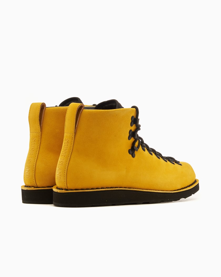 Stone Island Suede Leather Boot Vibram Men's Boots Yellow