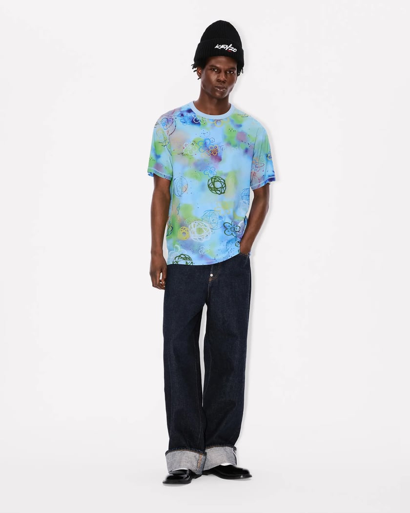 Camiseta Kenzo x Futura Reversible para hombre Azul FF65TS2584SG