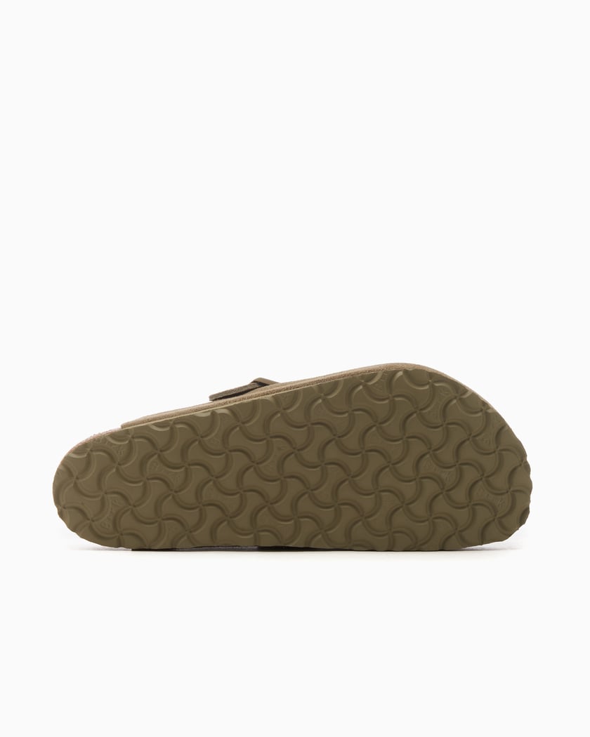 BIRKENSTOCK Boston Suede Leather Soft Footbed Regular Beige