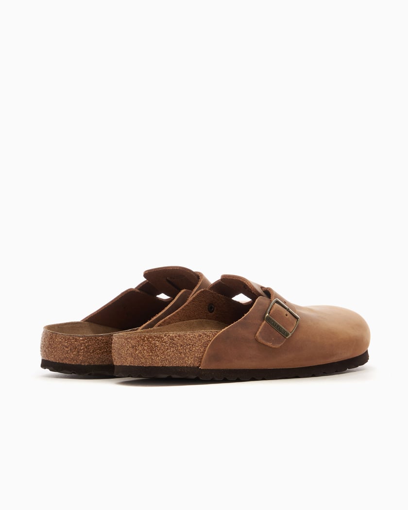 BIRKENSTOCK Boston Natural Leather Oiled Regular Brown