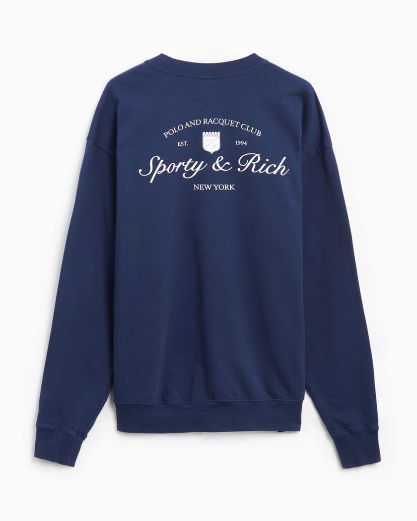 Sporty Rich Syracuse Unisex Sweatshirt Azul CRAW2338NA FOOTDISTRICT