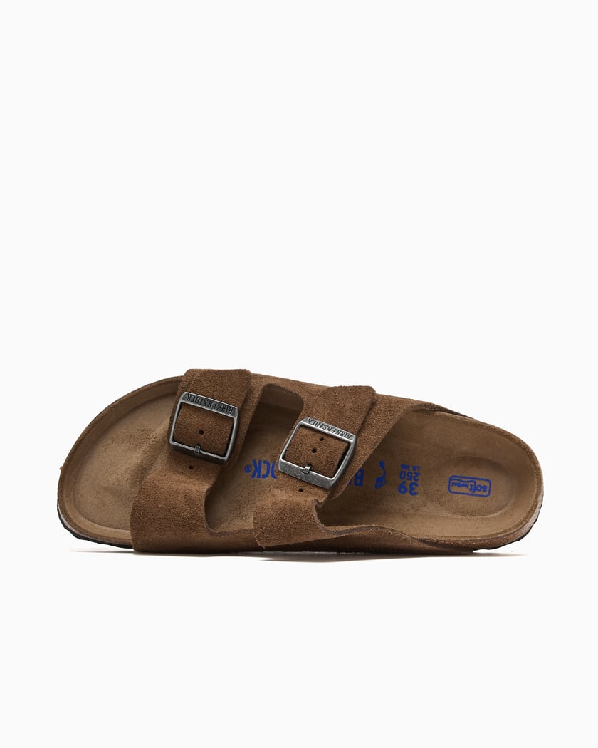 BIRKENSTOCK Arizona Soft Footbed Suede Leather Slide Narrow
