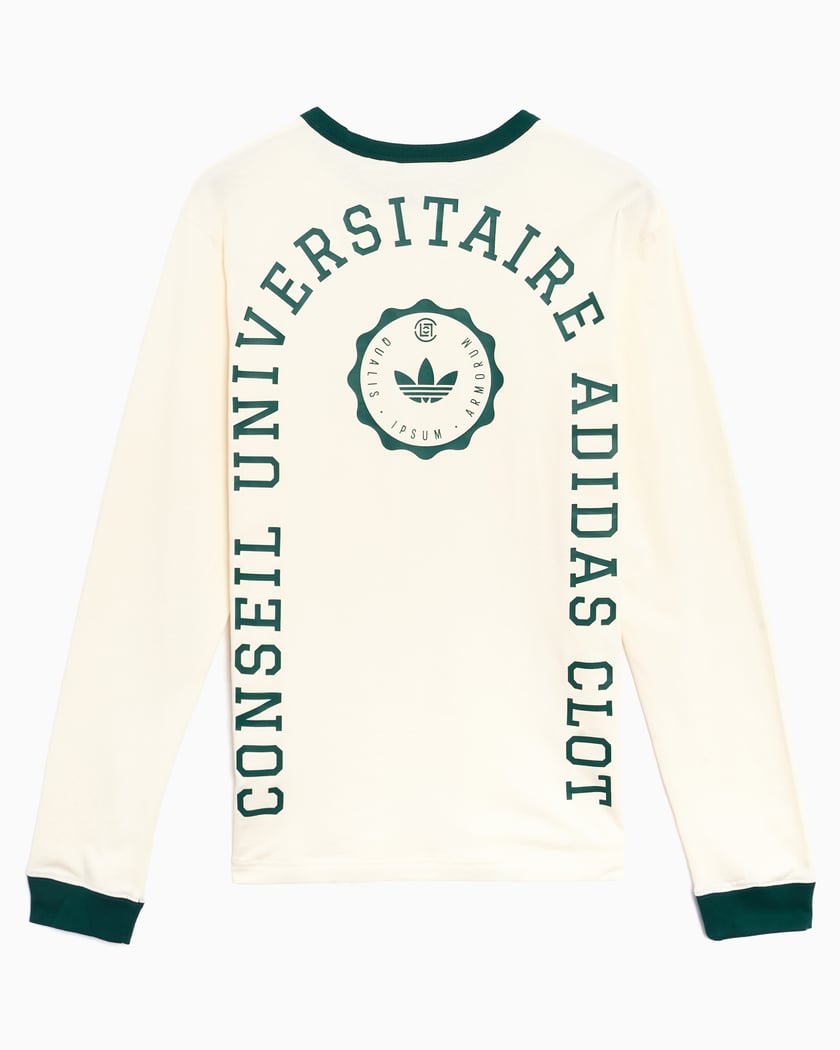 adidas Originals x CLOT Rib Logo Long-Sleeved Unisex T-Shirt White