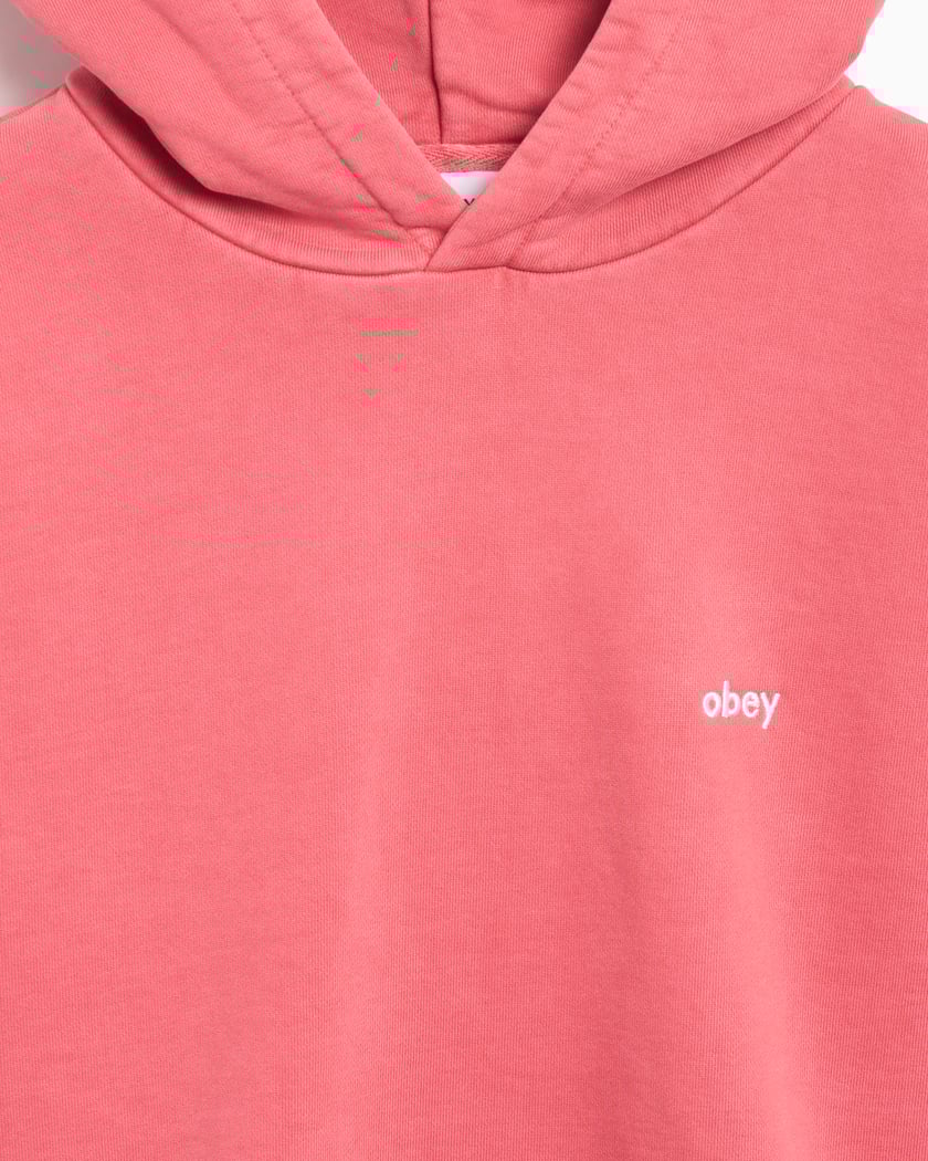 OBEY Clothing Lowercase Pigment Men s Hoodie Red 112470194 MIR FOOTDISTRICT