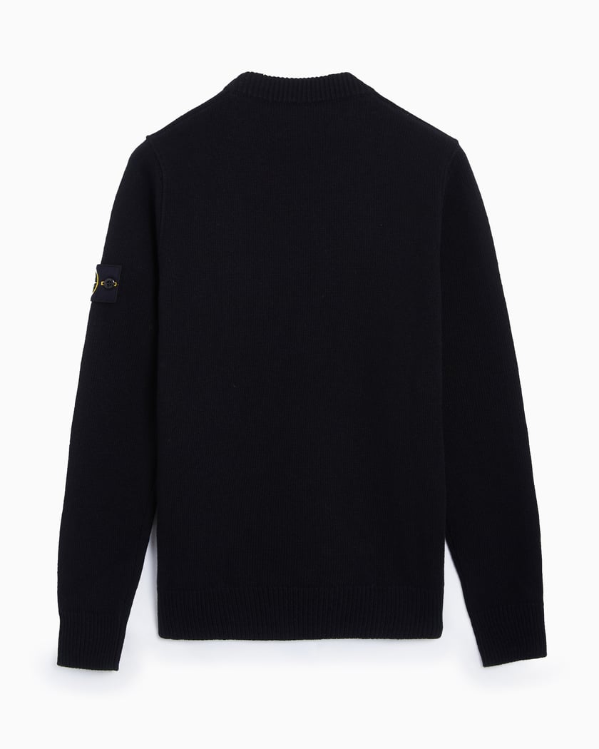 Stone Island Logo Men s Sweater Black 8115508A3 A0029 FOOTDISTRICT