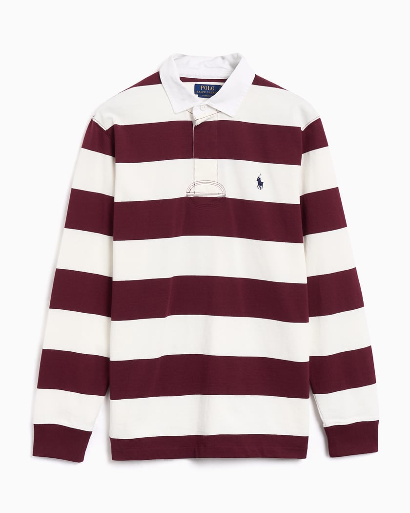 Polo a righe Polo Ralph Lauren Iconic Rugby per uomo Rosso, Bianco