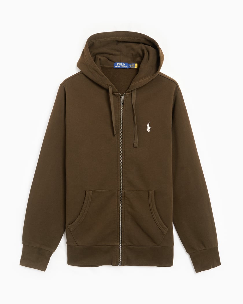 Polo Ralph Lauren Logo Men s Zip Hoodie Marron 710916692015 FOOTDISTRICT