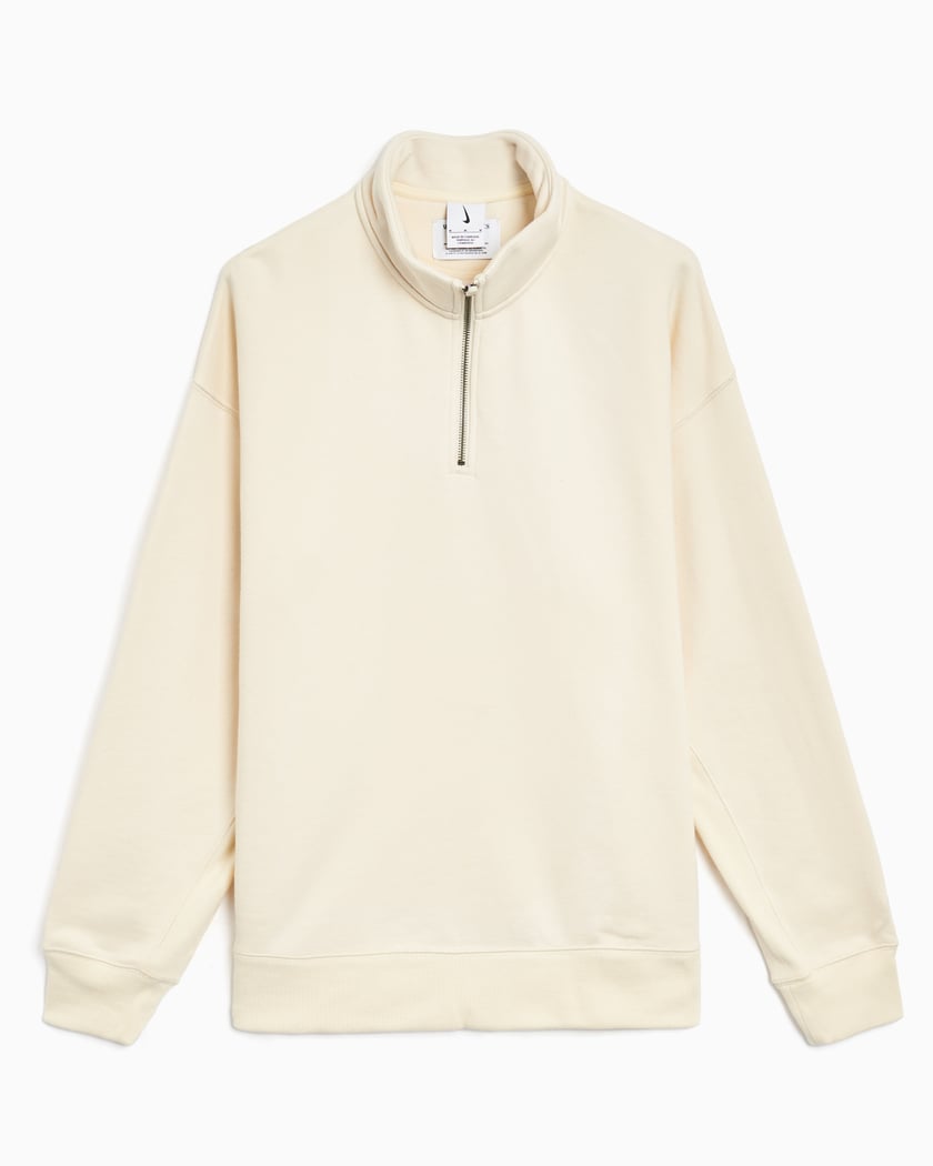 Nike Unisex Wool Classics Quarter Zip Sweatshirt Beige FV4891 901 FOOTDISTRICT