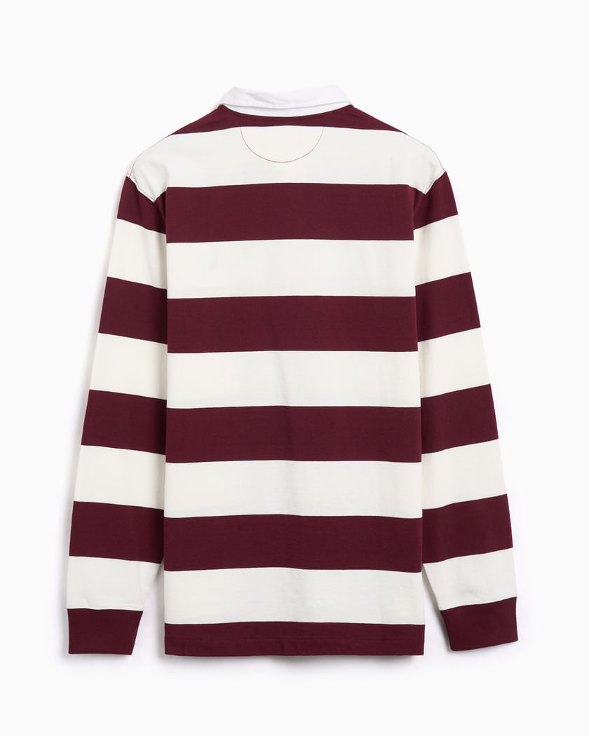 ウェア Polo Ralph Lauren rugby shirt Polo Ralph Lauren Iconic Rugby Striped Men's Polo Shirt Red