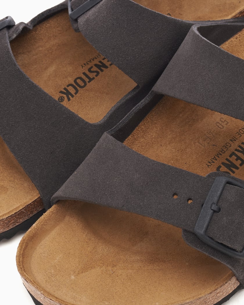BIRKENSTOCK Arizona Suede Leather Regular Gray 1028603