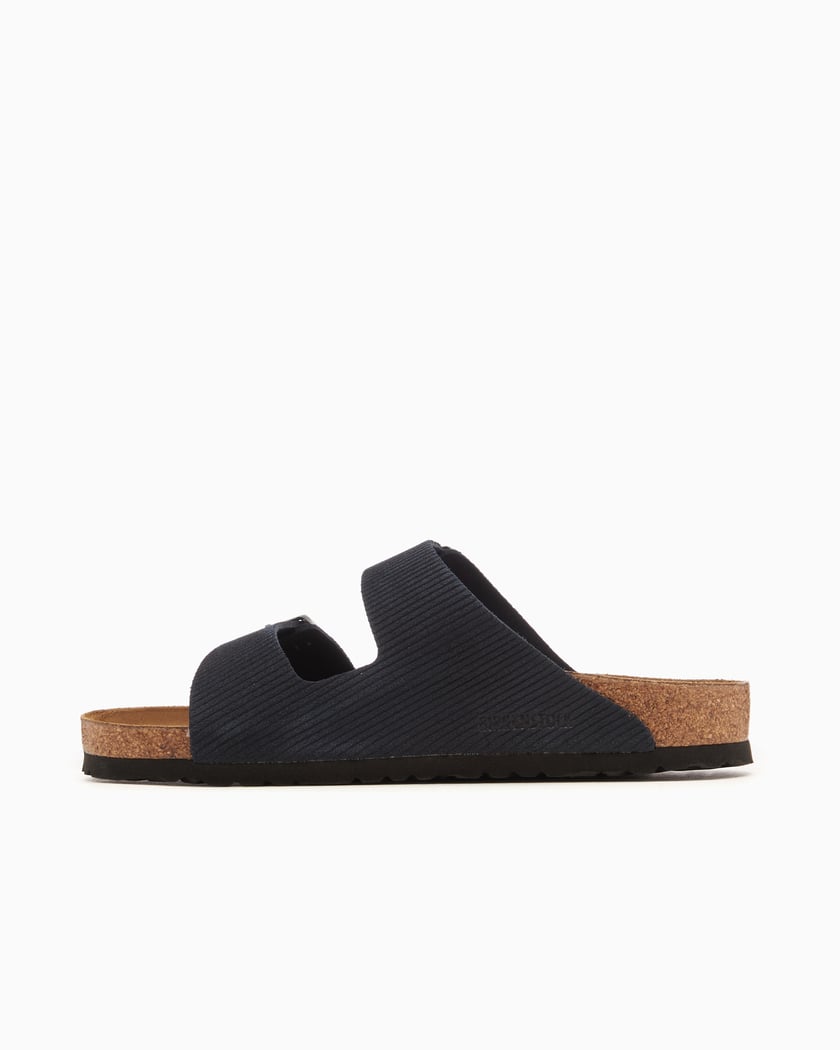 BIRKENSTOCK Arizona Suede Leather Corduroy Regular Black 1028257 FOOTDISTRICT