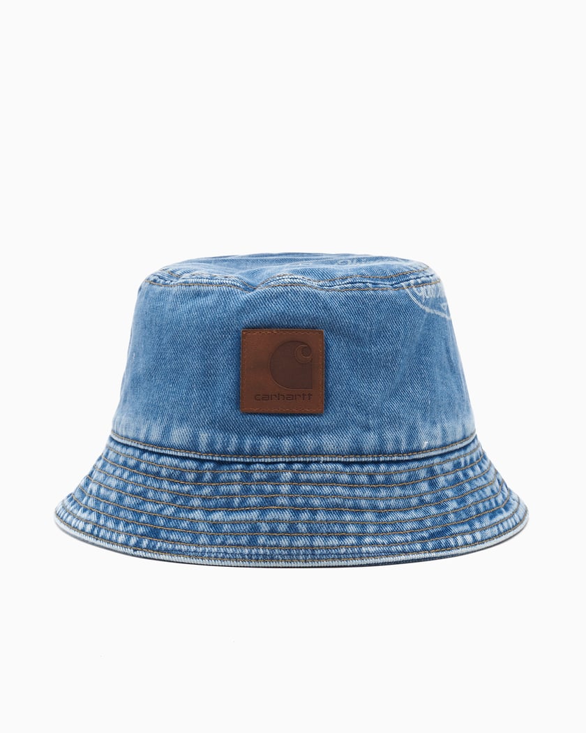Carhartt WIP Stamp Unisex Denim Bucket Hat Blue I033741 2LN35 FOOTDISTRICT
