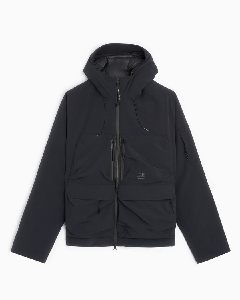 C.P. Company Micro M Men s Hooded Down Jacket Black 15CMOW218A006355A 999 FOOTDISTRICT
