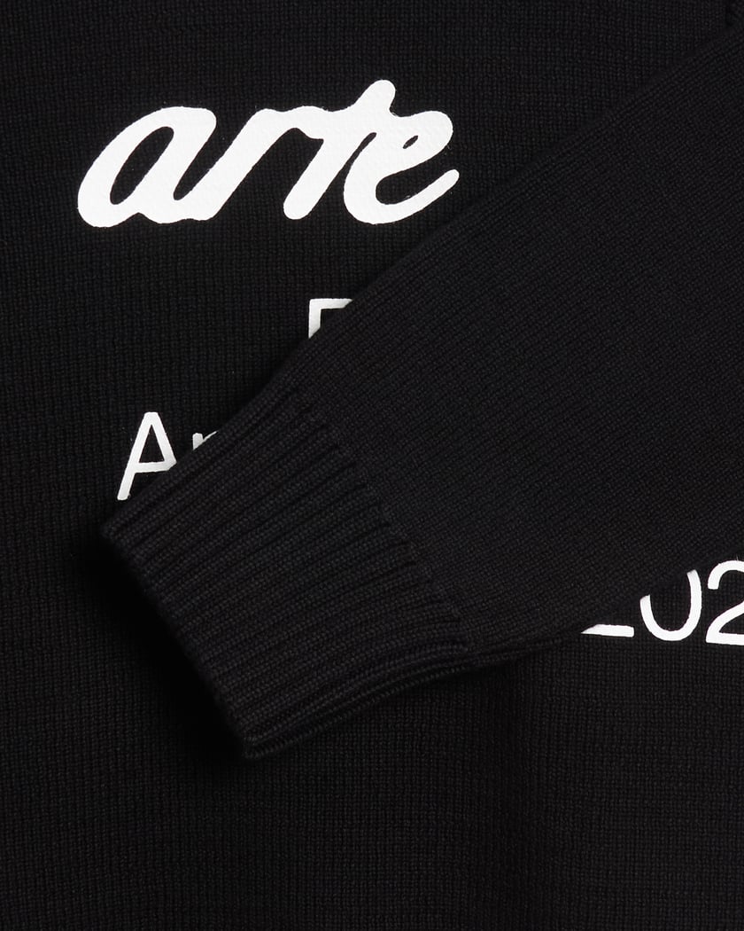 Arte Antwerp Blooming Ideas Men s Knit Sweater Zwart AW24 153K Black FOOTDISTRICT