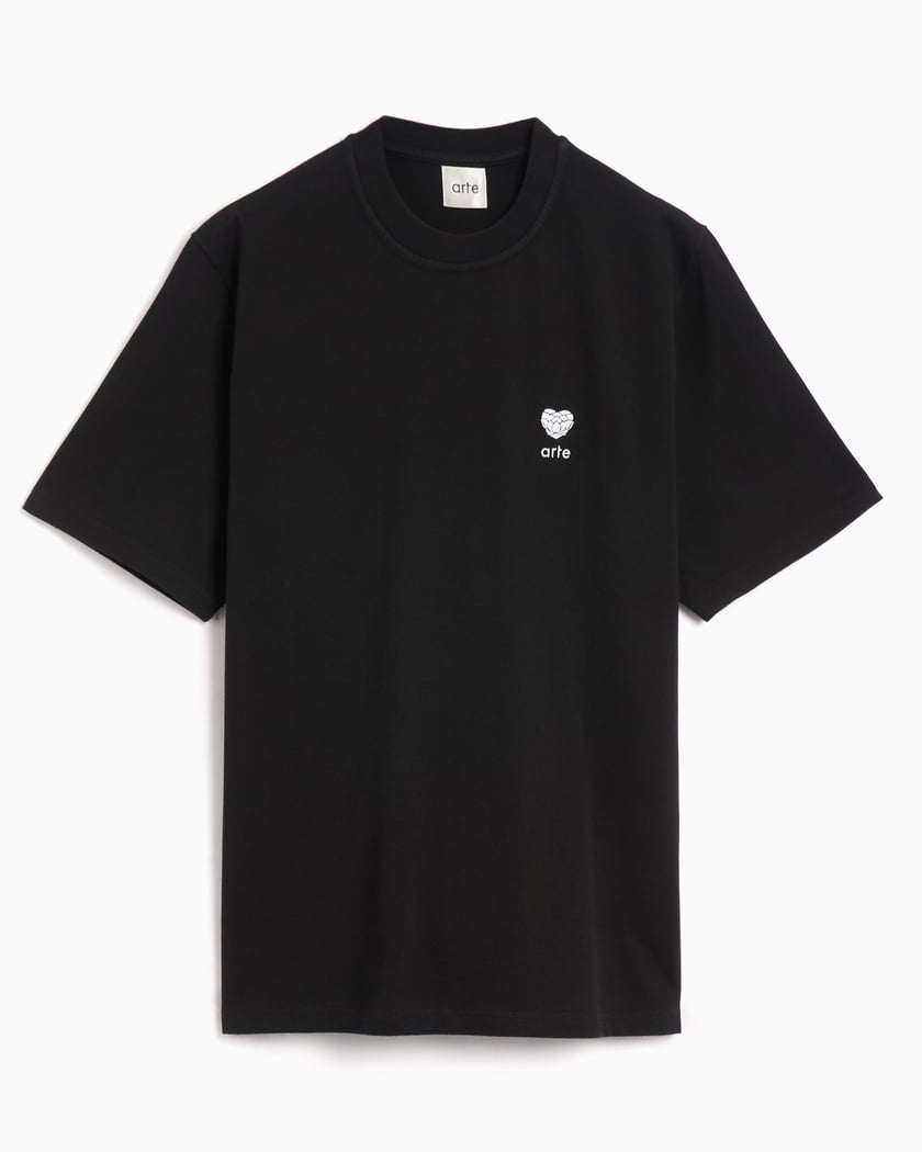 Arte Antwerp Heart Logo Men s T Shirt Black AW24 111T Black FOOTDISTRICT