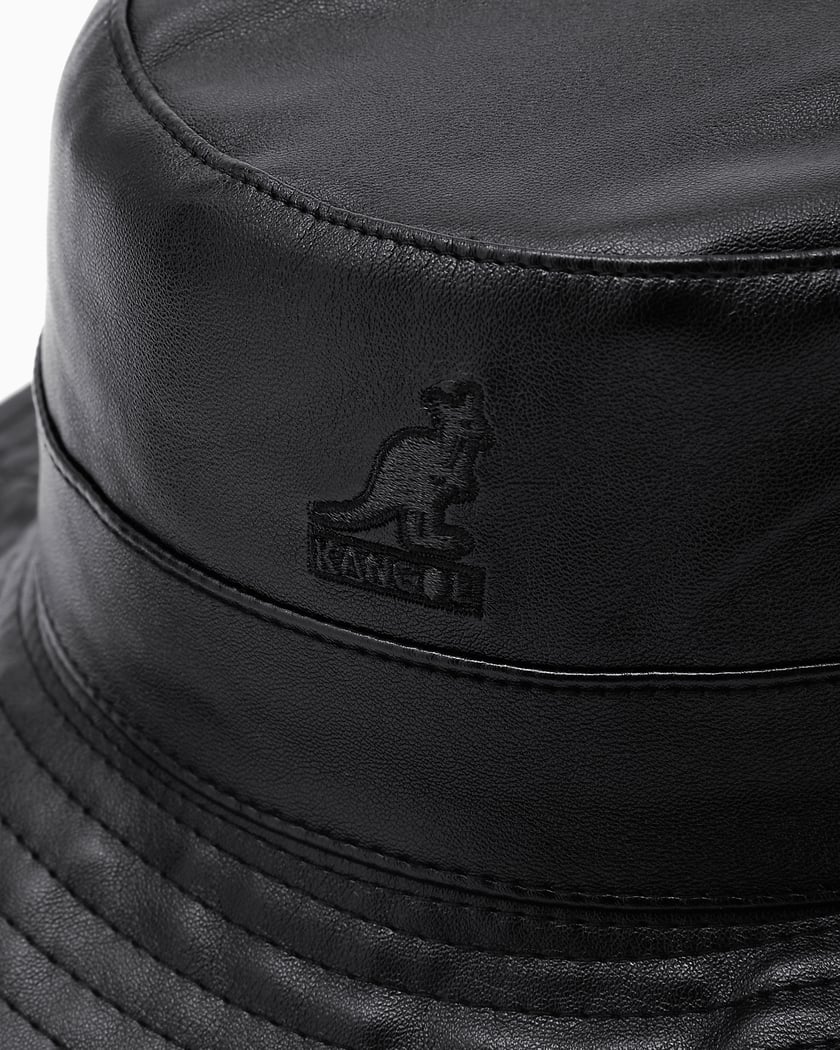 Leather kangol 2025 bucket hat