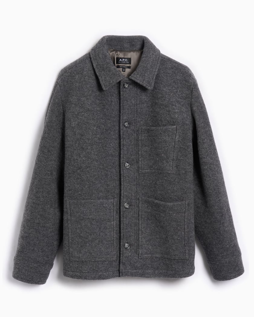 A.P.C. Emile Men's Cardigan Gray WVBEH-H32029-PLA | FOOTDISTRICT